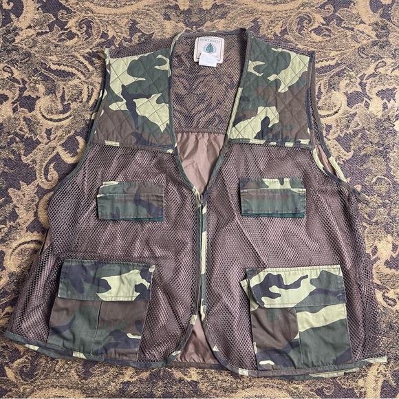 Northwest Territory Hunting Camo Vest Men's XXL Shotgun Shell Holder Pockets Zip - Picture 1 of 8